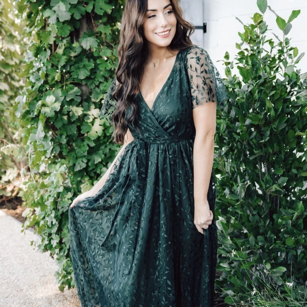 Baltic Born Marseille Embossed Maxi Dress - Green XXL